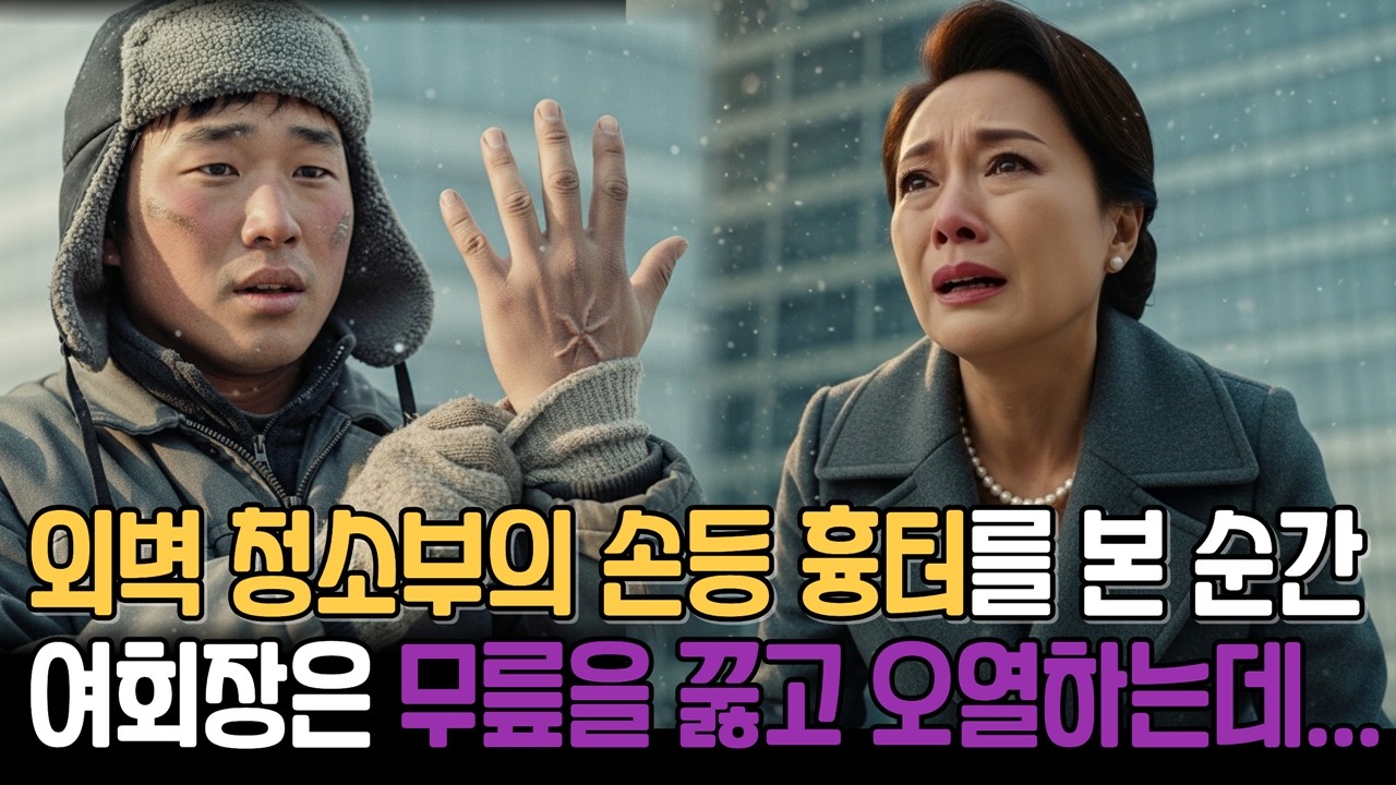 20년만에 찾은 아들이 청소부.  로비에서 무릎꿇은 여회장