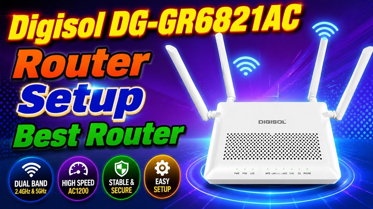 Digisol DG-GR6821AC Xpon ONU 1200 Router Configuration || Digisol Dual Band Router Configuration