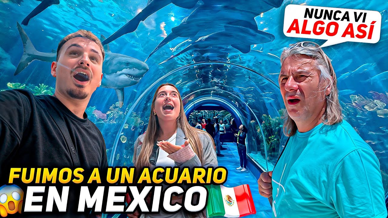 El ACUARIO más GRANDE de LATINOAMÉRICA en MÉXICO 🇲🇽 **mi papá NUNCA vio algo así**