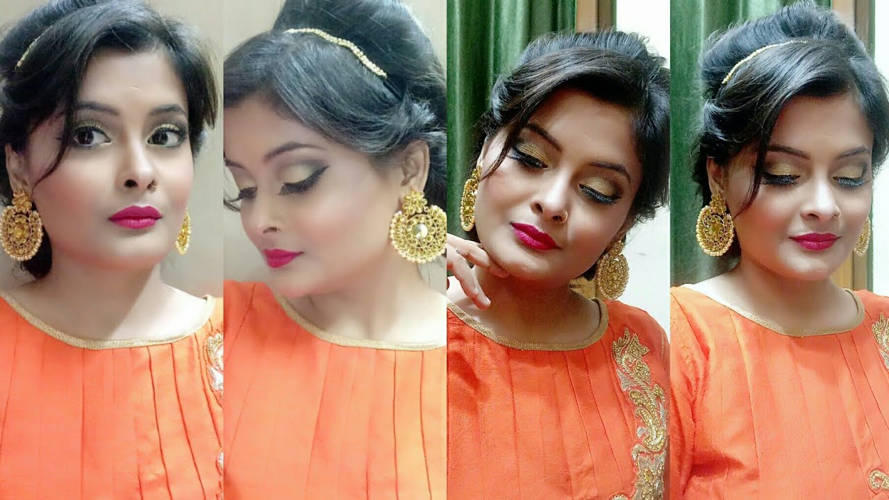 Engagement makeup look || Affordable makeup products ||Easy Cut Crease eye makeup