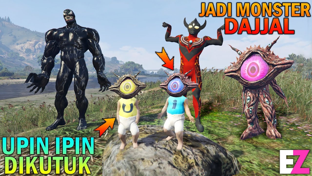 UPIN IPIN DIKUTUK JADI MONSTER DAJJAL, DISELAMATKAN ULTRAMAN - GTA 5 SULTAN BOCIL