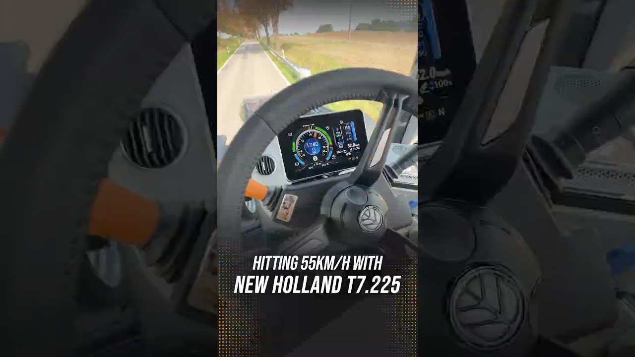 🚜Hitting 55km/h with New Holland T7.225 👀 #trakt&ouml;rmetre #NewHollandT7225 #trakt&ouml;r #trakt&ouml;rvideo