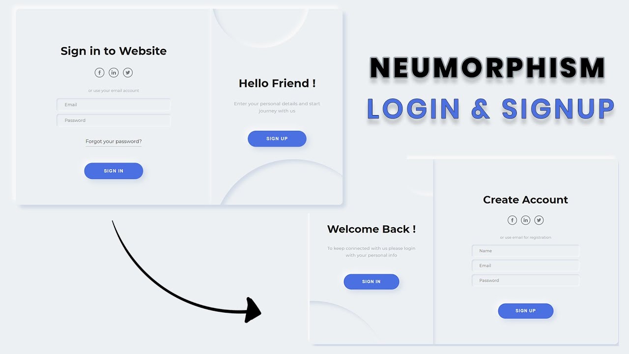 Neumorphism Login Form UI Design using HTML | CSS | JavaScript |  Neumorphism CSS | Code4education