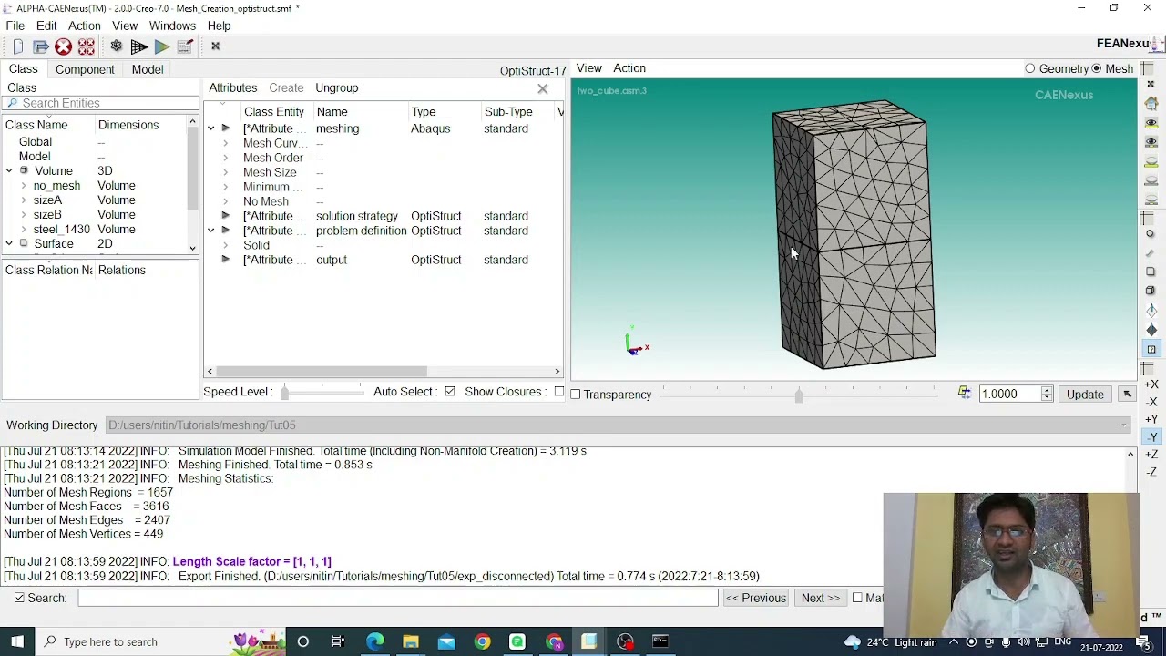 CAENexus FEA Meshing: Tutorial 5