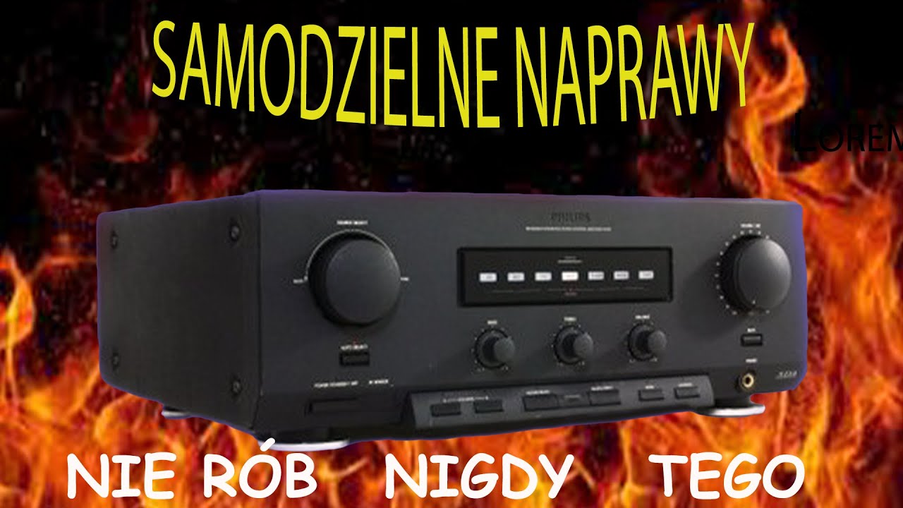 PHILIPS  FA-950  WZMACNIACZ STEREO  (NAPRAWA) Prądy spoczynkowe ustawione na MAXA😬