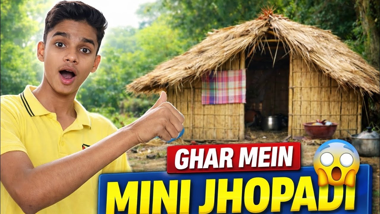 Ghar mein Mini jhopadi 😱😅#DailyLifeVlog#DailyVlog#MyDailyLife#LifeVlog#SimpleLiving#MiniJhopadi#Ghar