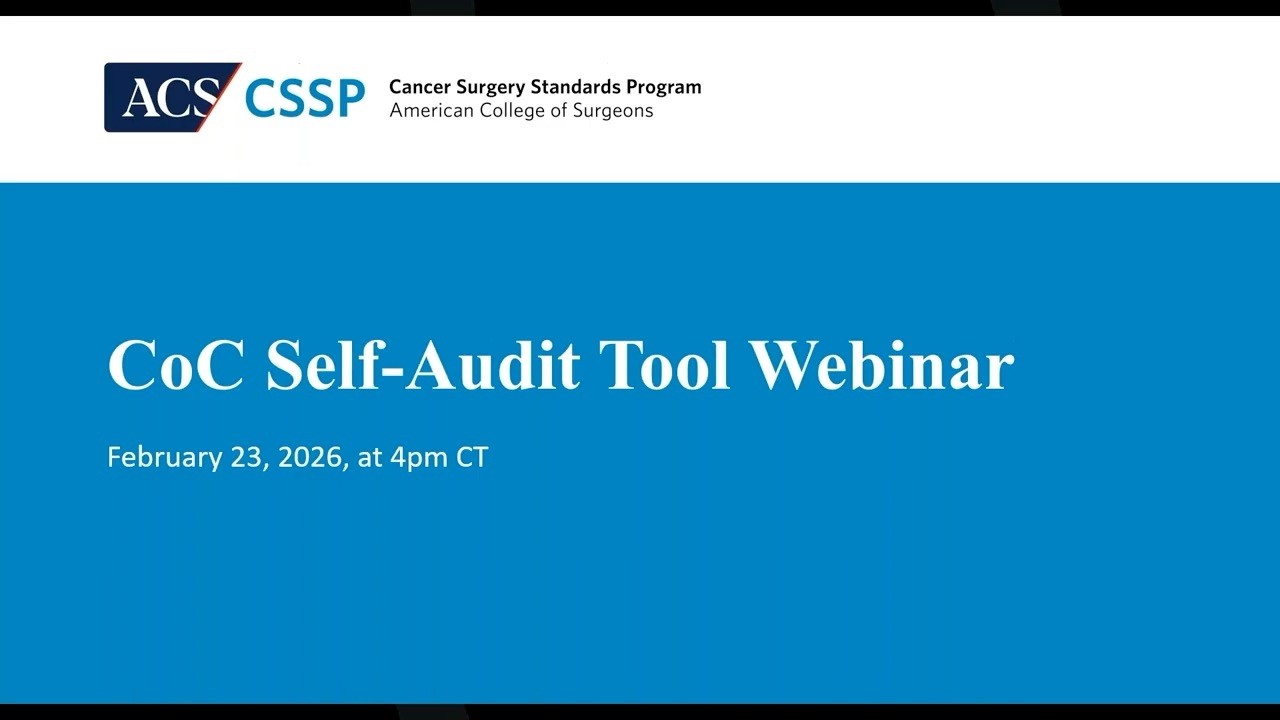 CoC Operative Standards Self Audit Tool Webinar