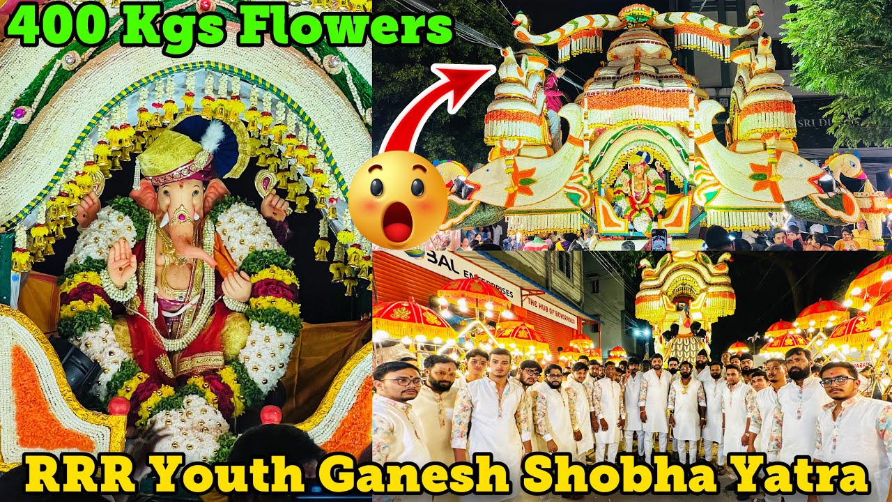 RRR Youth Association Ganesh Shobha Yatra 2024 | Himayatnagar Ka Maharaja | Rohit Rudrangi & Team