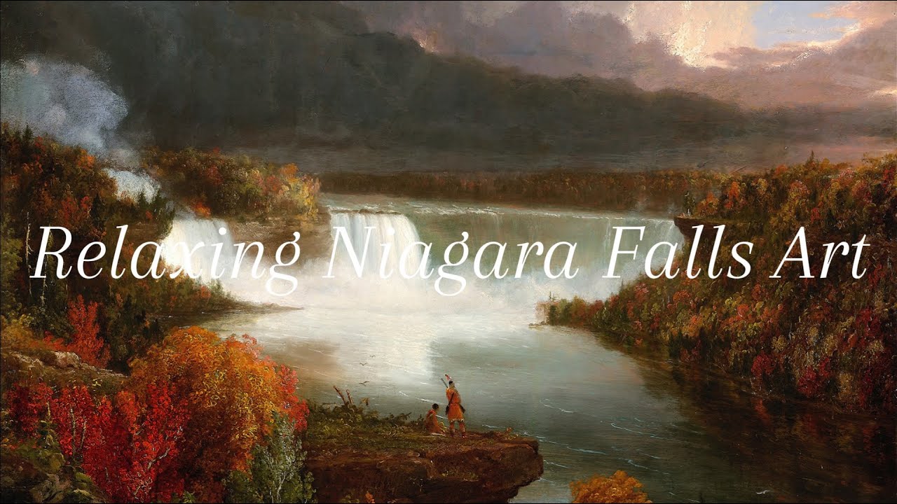 Distant View of Niagara Falls | Classical Art for TV | 1 Hour of Beautiful Painting | No Sound