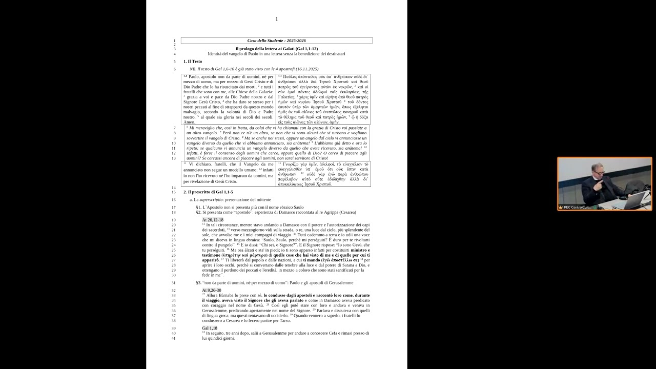 [PEC] Registrazione diretta streaming Domeniche Bibliche 21dic25