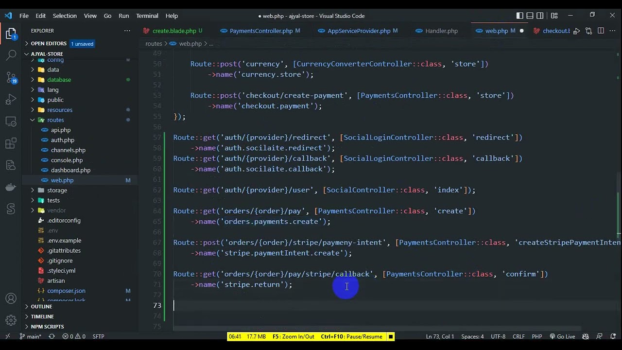 19.2 - Laravel and Stripe Webhook