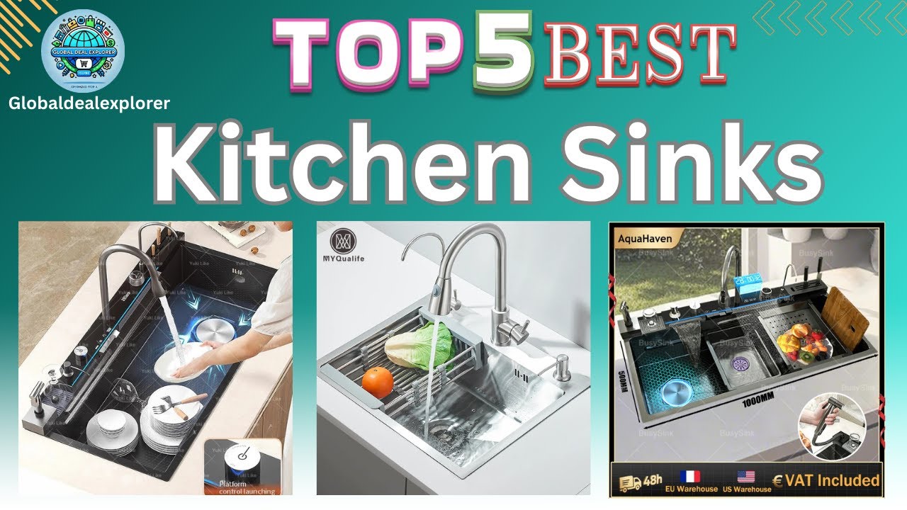 TOP 5 Best Waterfall Kitchen Sinks 2026 Modern Workstation Sinks Review
