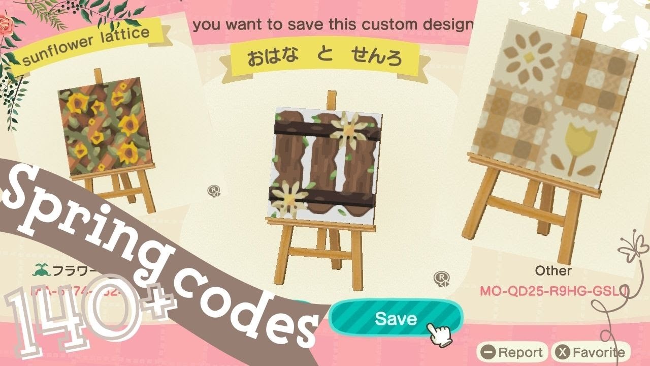 140+ BEST ANIMAL CROSSING NEW HORIZONS DESIGN CODES (SPRINGCORE / FAIRYCORE / COTTAGECORE / SPRING)