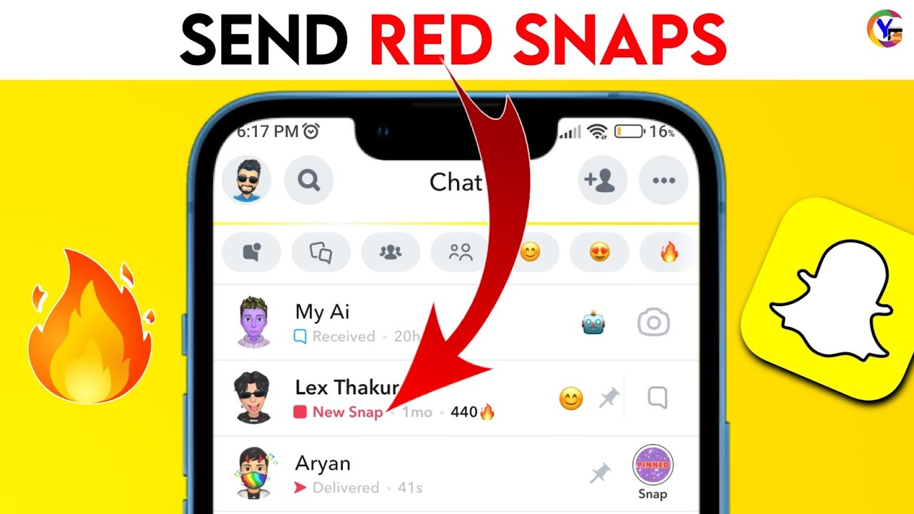 Как отправить Red Snap в SnapChat?