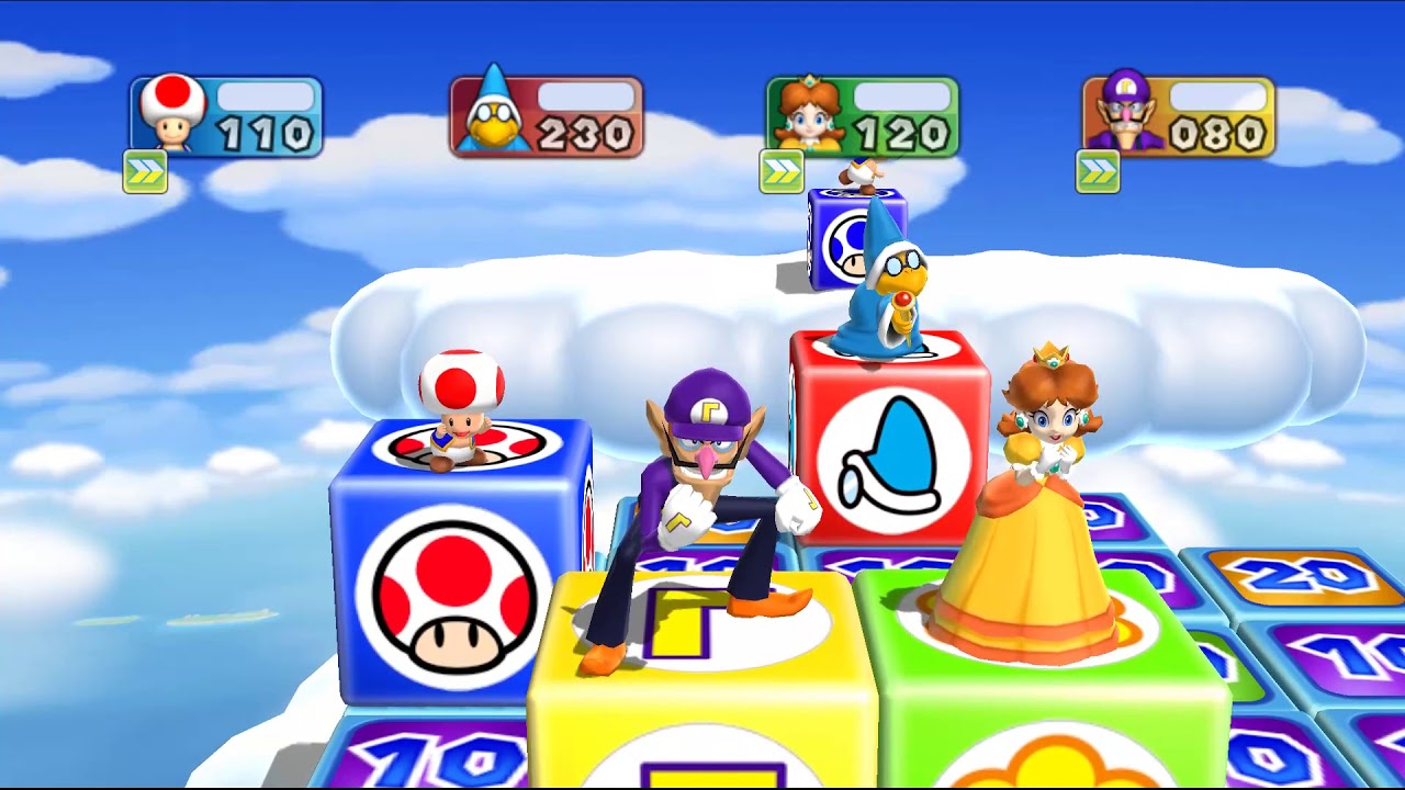 Mario Party 9 High Rollers - Kamek, Waluigi, Daisy, Toad (Master CPU) #6