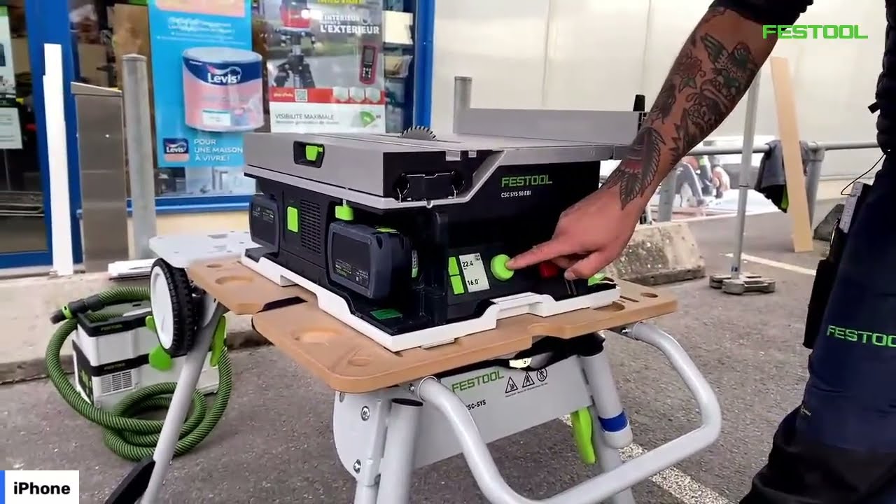 Festool LIVE on the Roadshow avec la nouvelle scie sur table sans fil CSC 50 SYS !