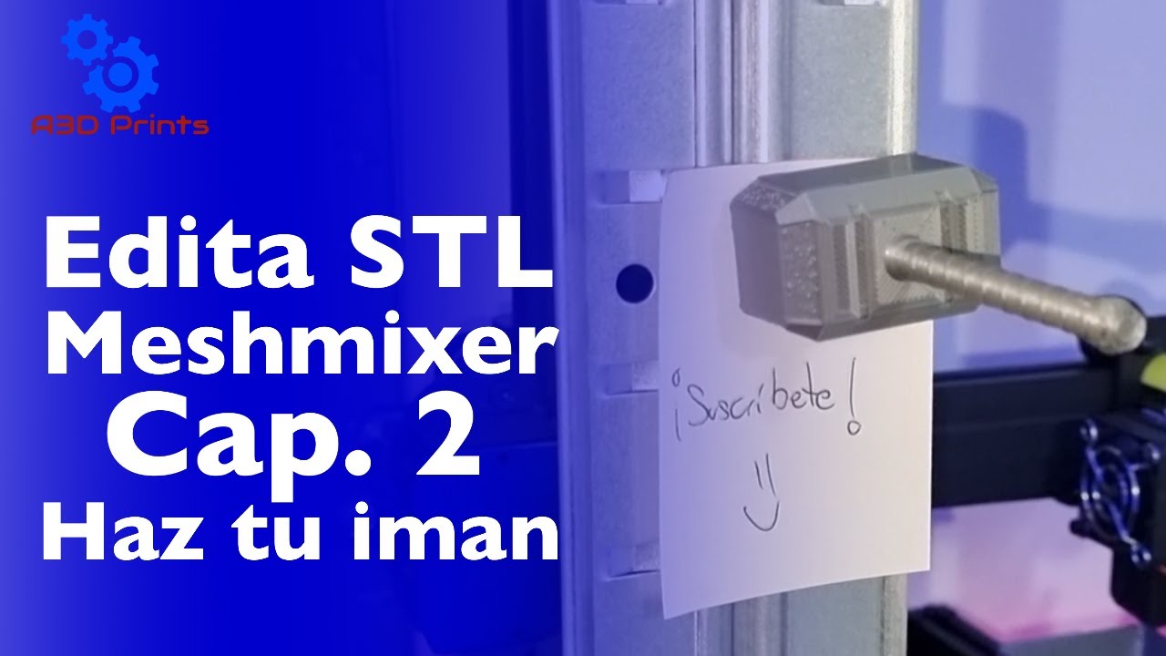 🧑‍💻Como editar un STL con Meshmixer 🔨Imprime imanes en 3D editando un STL 🔨operación booleana 3D