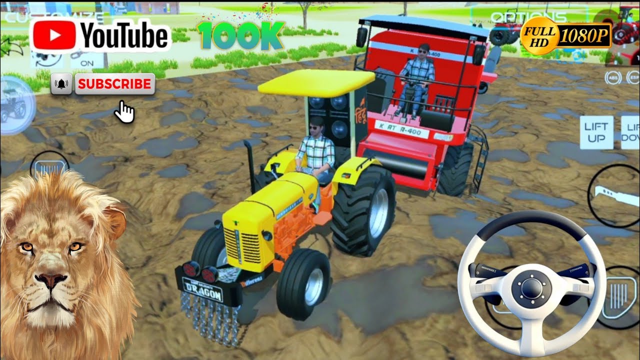 Tractor Stuck Mud in 😱😱 Tractors and 🎮 Rescue the Stuck Tractor 🏗️🔗⛓️🚜