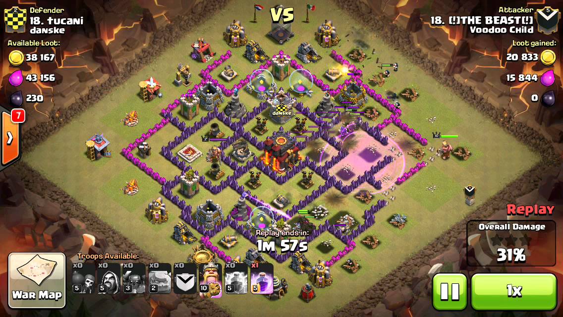 th8 vs th10 3 star GoWiPe by The Beast