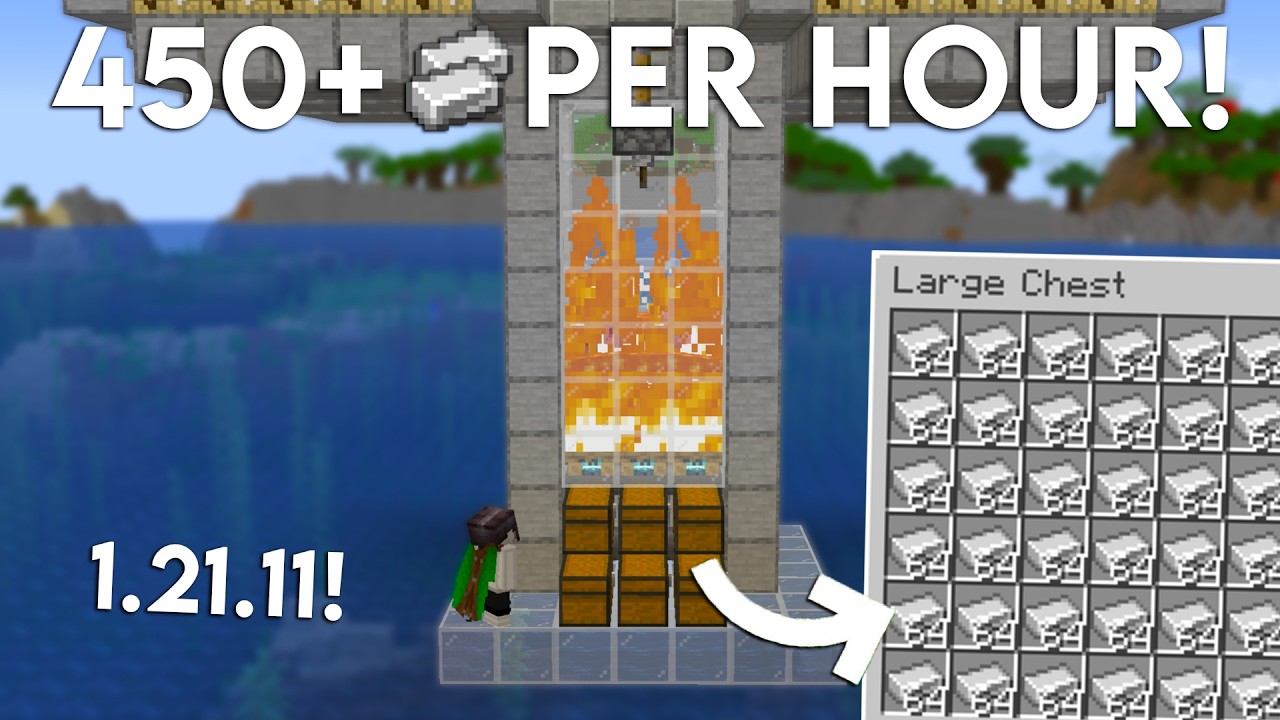 NEW UPDATED Minecraft 1.21.11 IRON FARM TUTORIAL Java and Bedrock