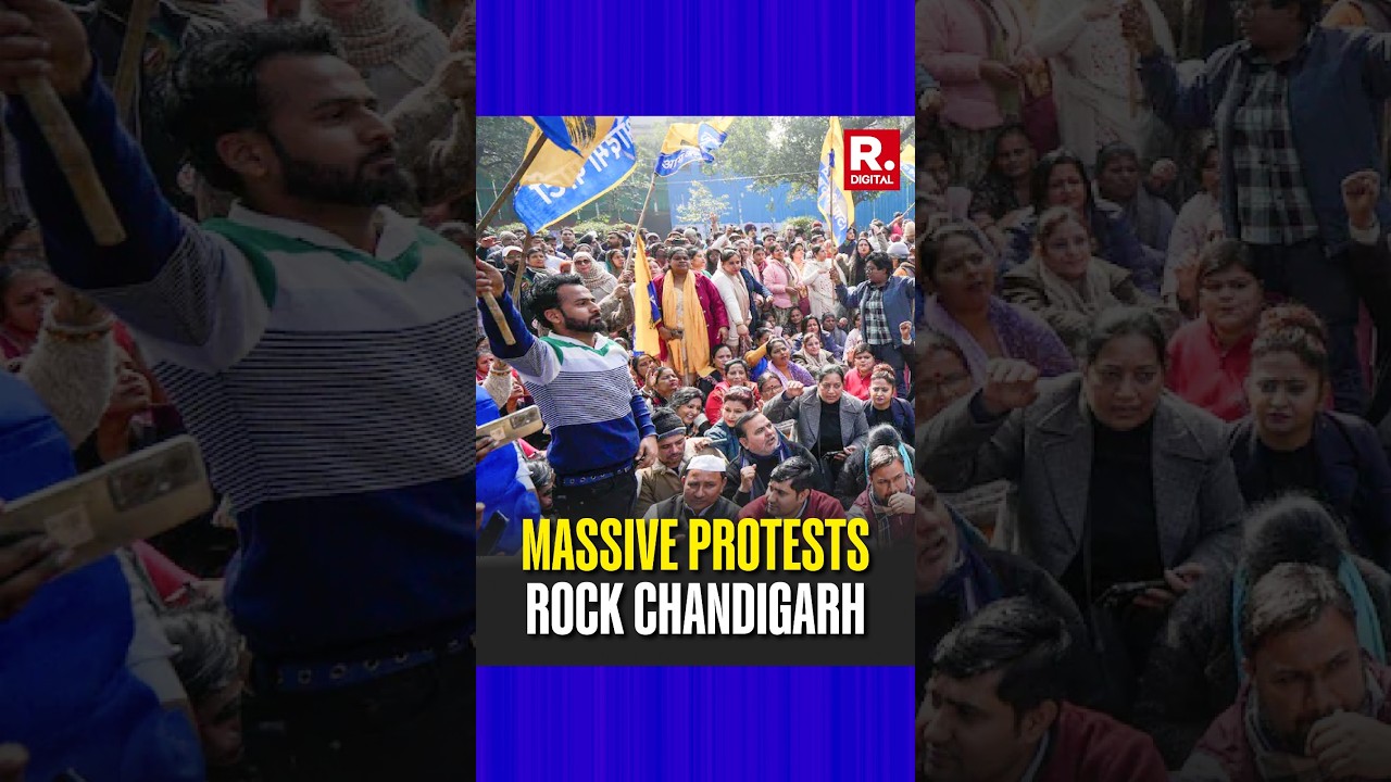 Punjab Employees March for DA, Police Use Water Cannons in Chandigarh