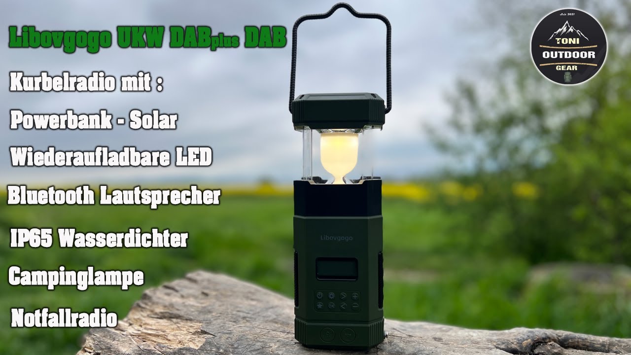 Libovgogo UKW DAB+ DAB Kurbelradio - Solar - Krisenradio #outdoors #blackout #camping #vanlife