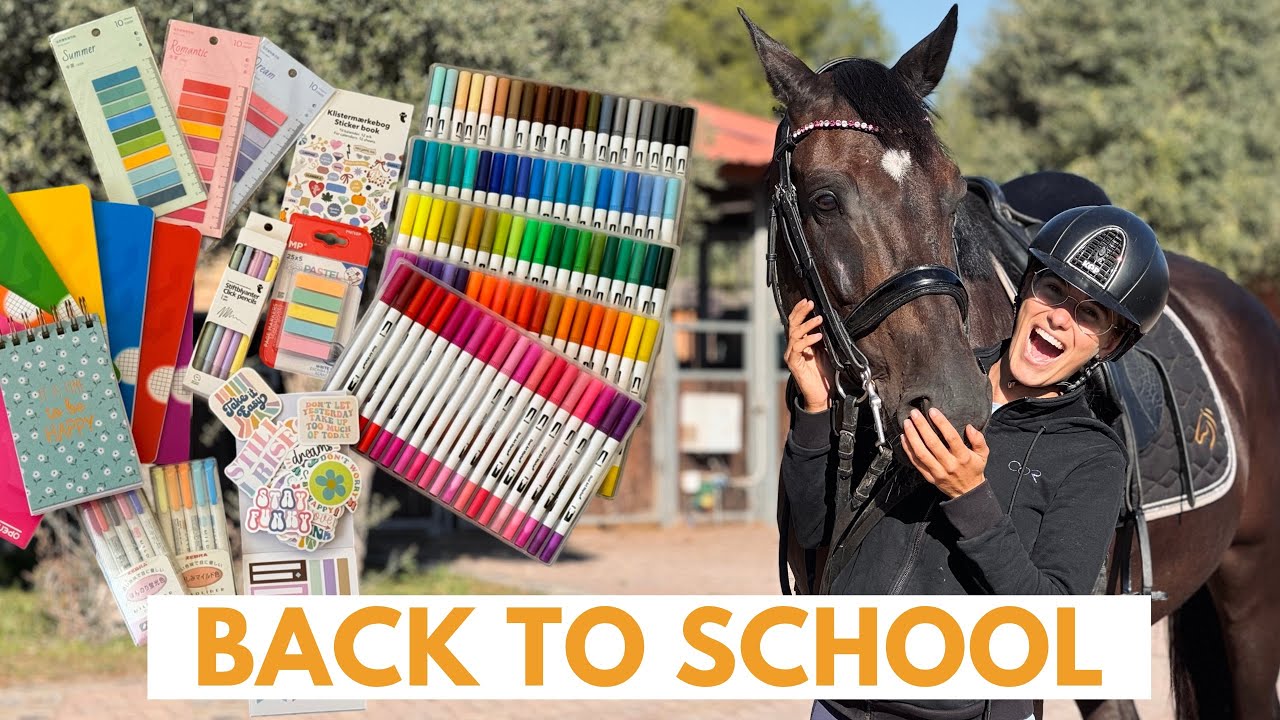 Unboxing 📦 back to school 🏫 + primeros piaffes montada ✨ + ordenando guadarnes 🏰🧹