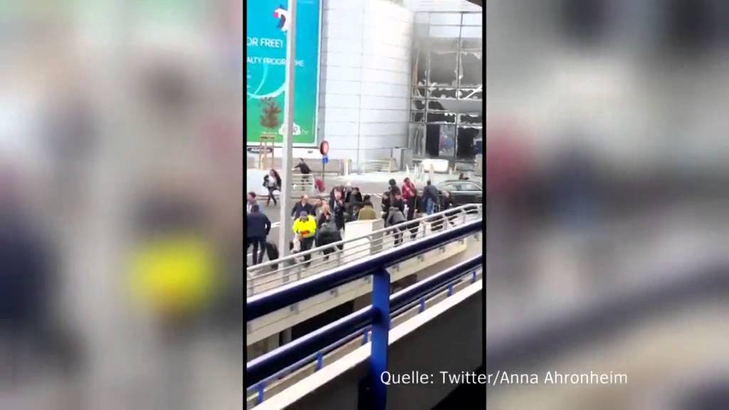 Amateurvideos aus Brüssel: Explosionen am Flughafen und in U-Bahn | DER SPIEGEL
