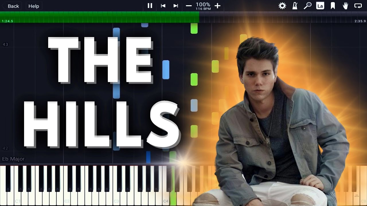 The Hills (Piano Cover) by Peter Buka - Tutorial
