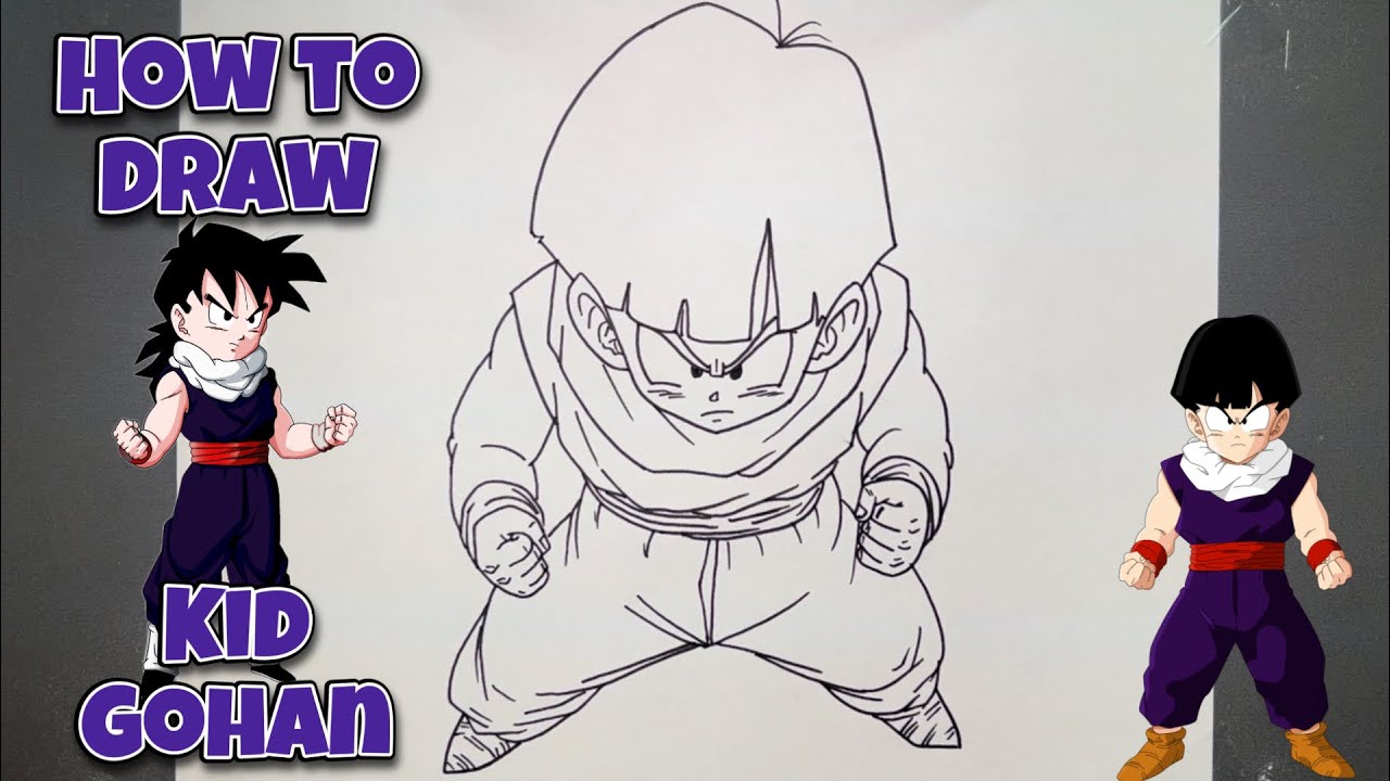 How To Draw Kid Gohan For Beginners | Dragon Ball Z #drawing #animedrawing #gohan