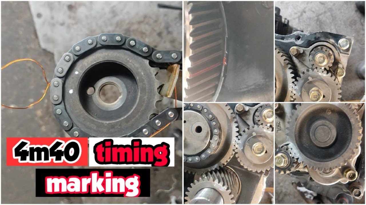 Rebuild 4m40 engine + timing chain conversion + 4m40 timing gear & chain marking