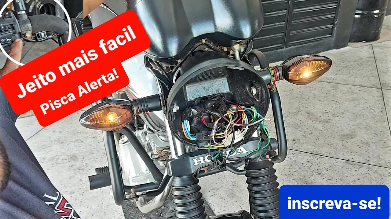 Como fazer pisca alerta na sua moto do modo mais f&aacute;cil e r&aacute;pido q existe (NA DESCRI&Ccedil;&Atilde;O)