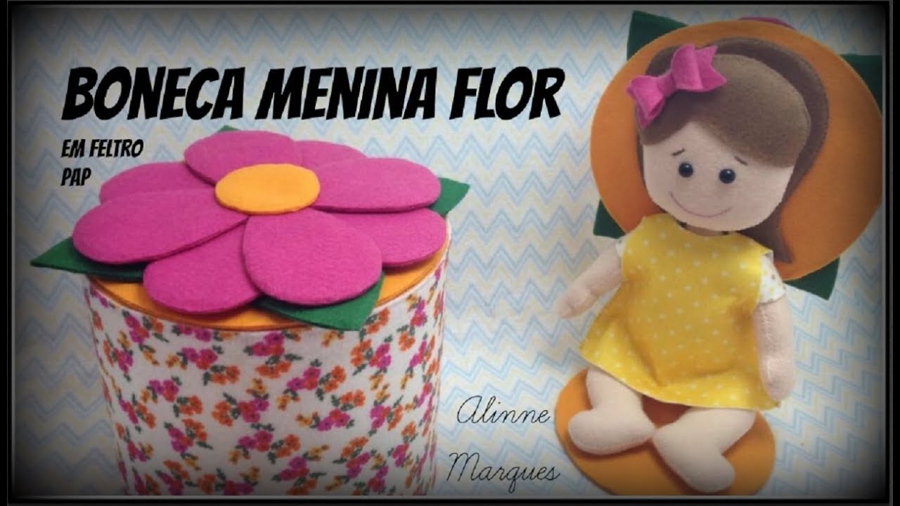 Boneca Menina Flor - PAP