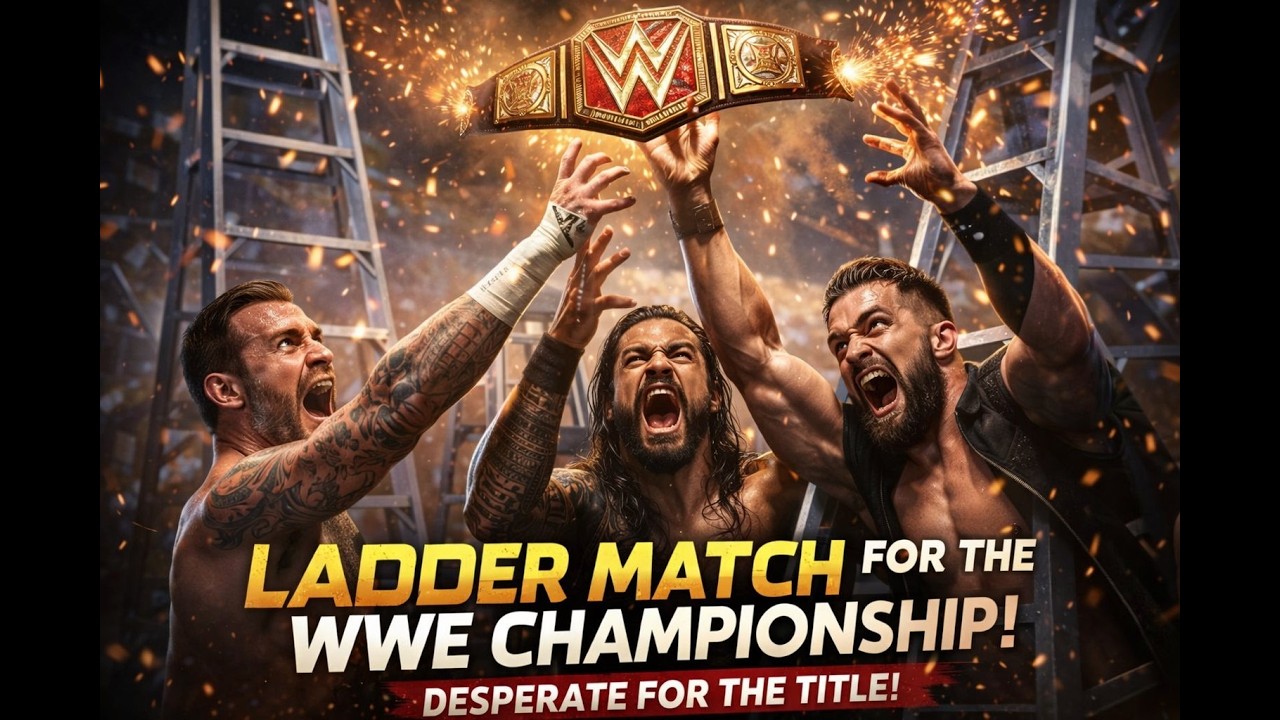 ROMAN REIGNS VS CM PUNK VS FINN BALOR | LADDER CHAMPIONSHIP MATCH | WWE2K25 GAMEPLAY