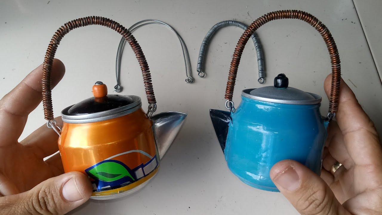 Como fazer chaleirinha de latinha passo a passo