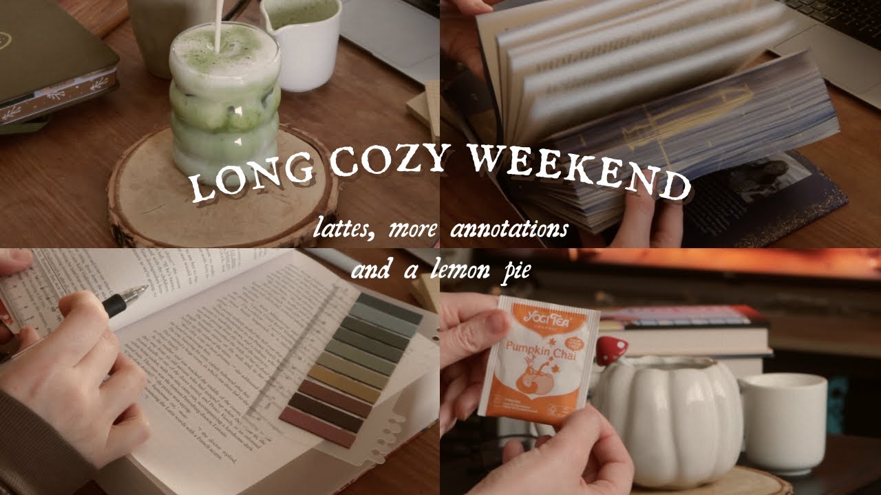 Long cozy weekend ⎹ cozy reading, annotations, harry potter flip through and some baking