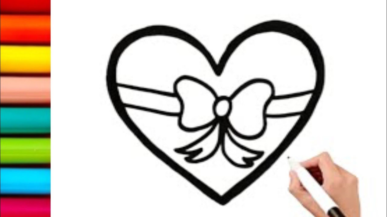 How to draw heart step by step || heart drawing simple || Dil ka drawing for beginner || #lovedraw​