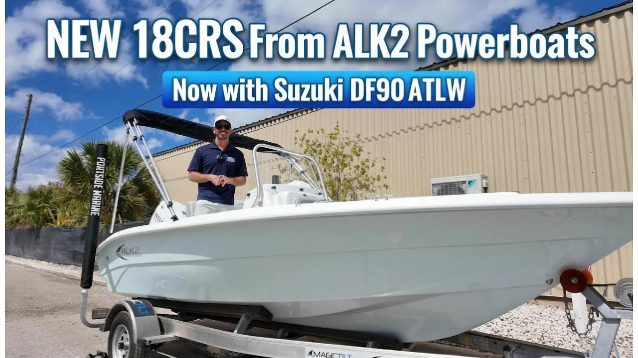 Катер ALK2 18 CRS 2026 года выпуска, цвет «Ледяной синий», с двигателями Simrad GO9 и Suzuki 115 ...
