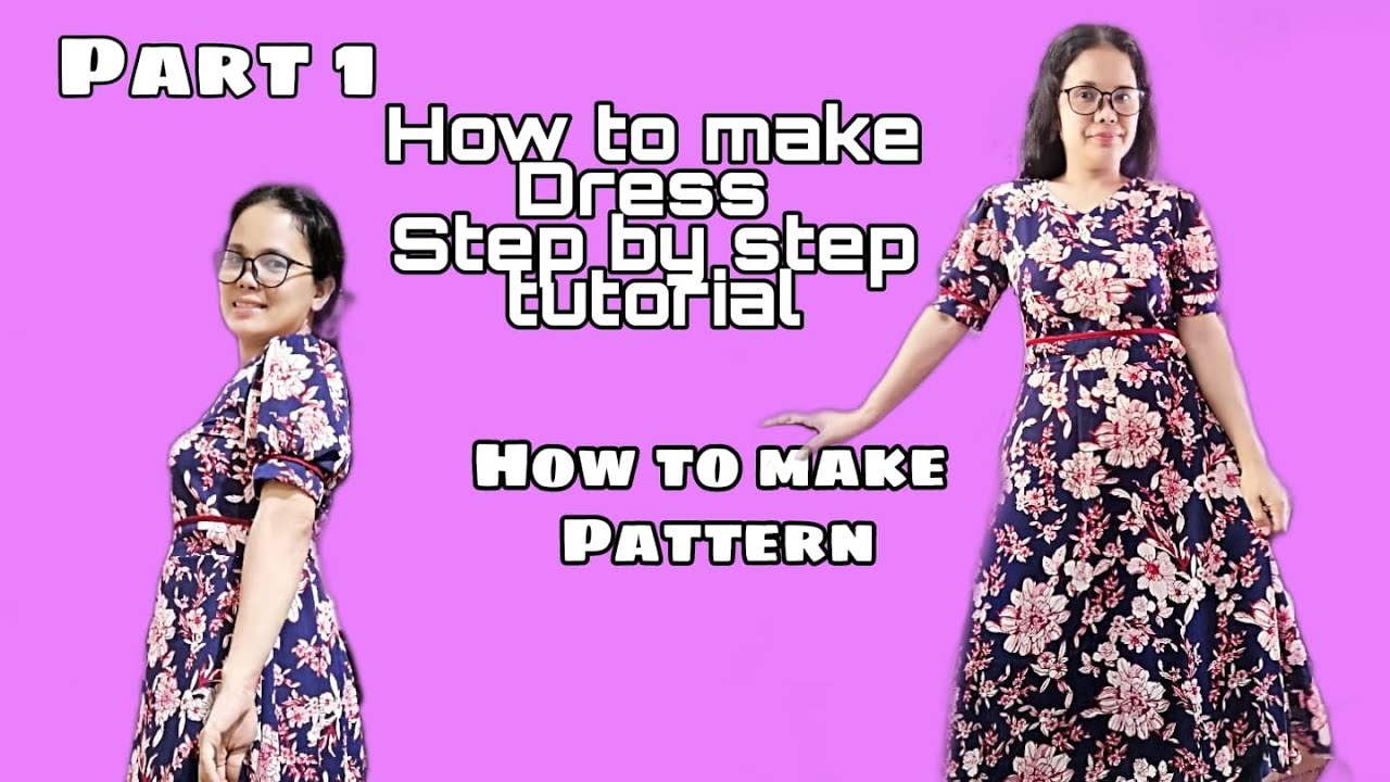 Part 1: HOW TO MAKE A VINTAGE DRESS Part 1 (LEARN HOWTO MAKE A PATTERN)