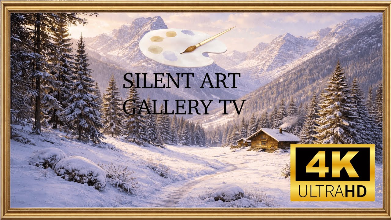 Silent Snowy Mountain Chalet ☀️ Calm Winter Landscape
