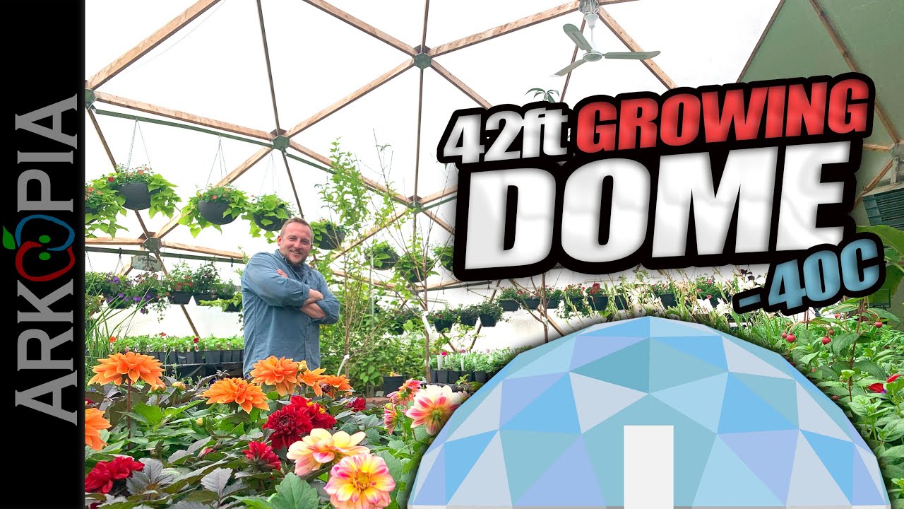 🪴Arctic Acres Greenhouse in -40C (42ft Diameter Dome) Bananas, Oranges, Plant Sales and more!