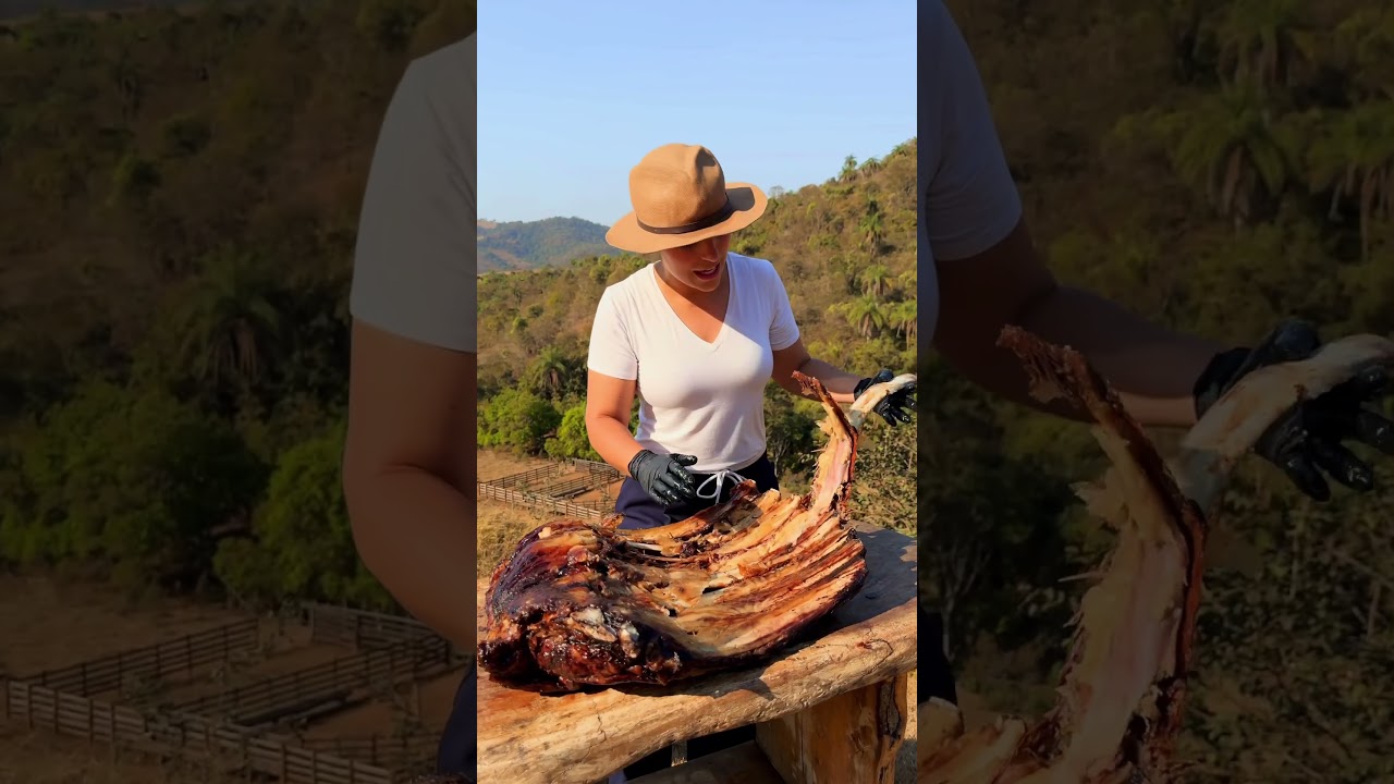 Como aprender/fazer costela no fogo de ch&atilde;o de maneira pr&aacute;tica e r&aacute;pida 🔥 #costelafogodech&atilde;o