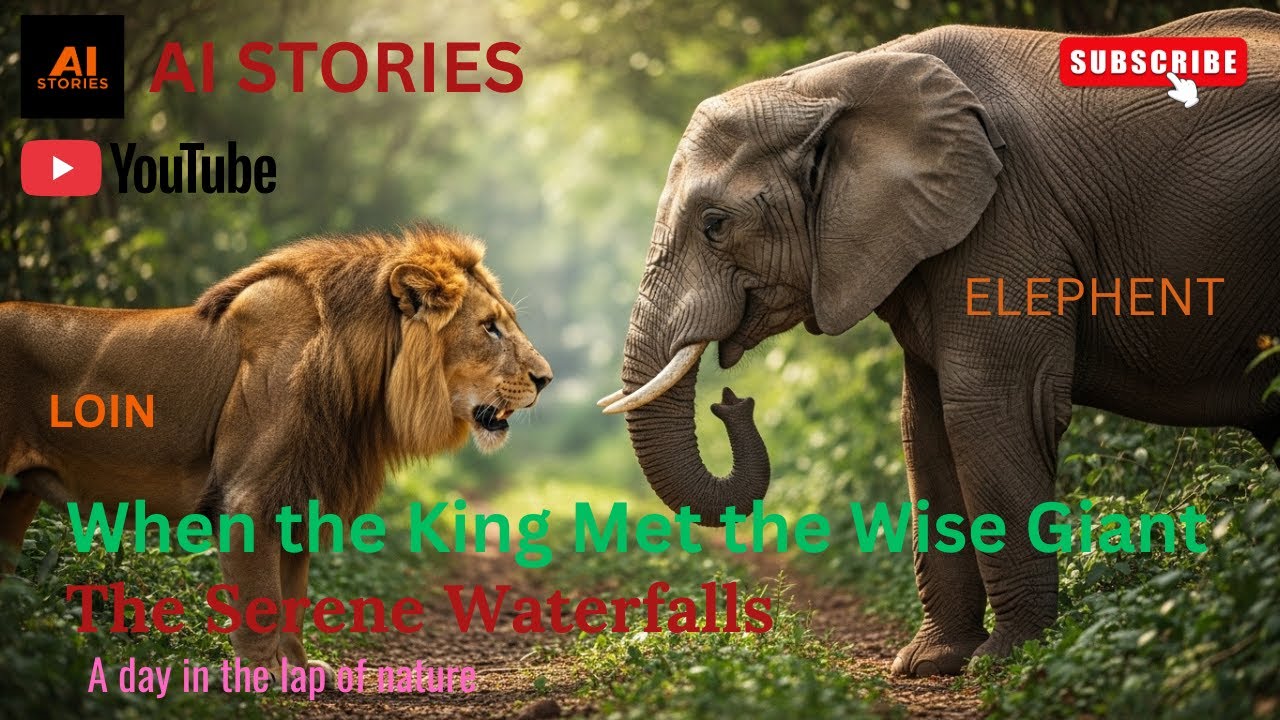 When the King Met the Wise Giant /lion and elephant story /moral story lion elephant