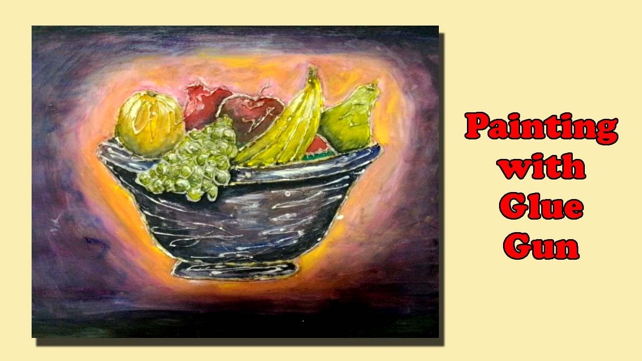 Painting with Glue Gun | My art work | Time lapse | Step by step