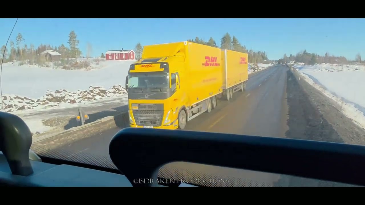 A Rough Bus Ride Volvo Double Decker E4 Highway in Reconstruction