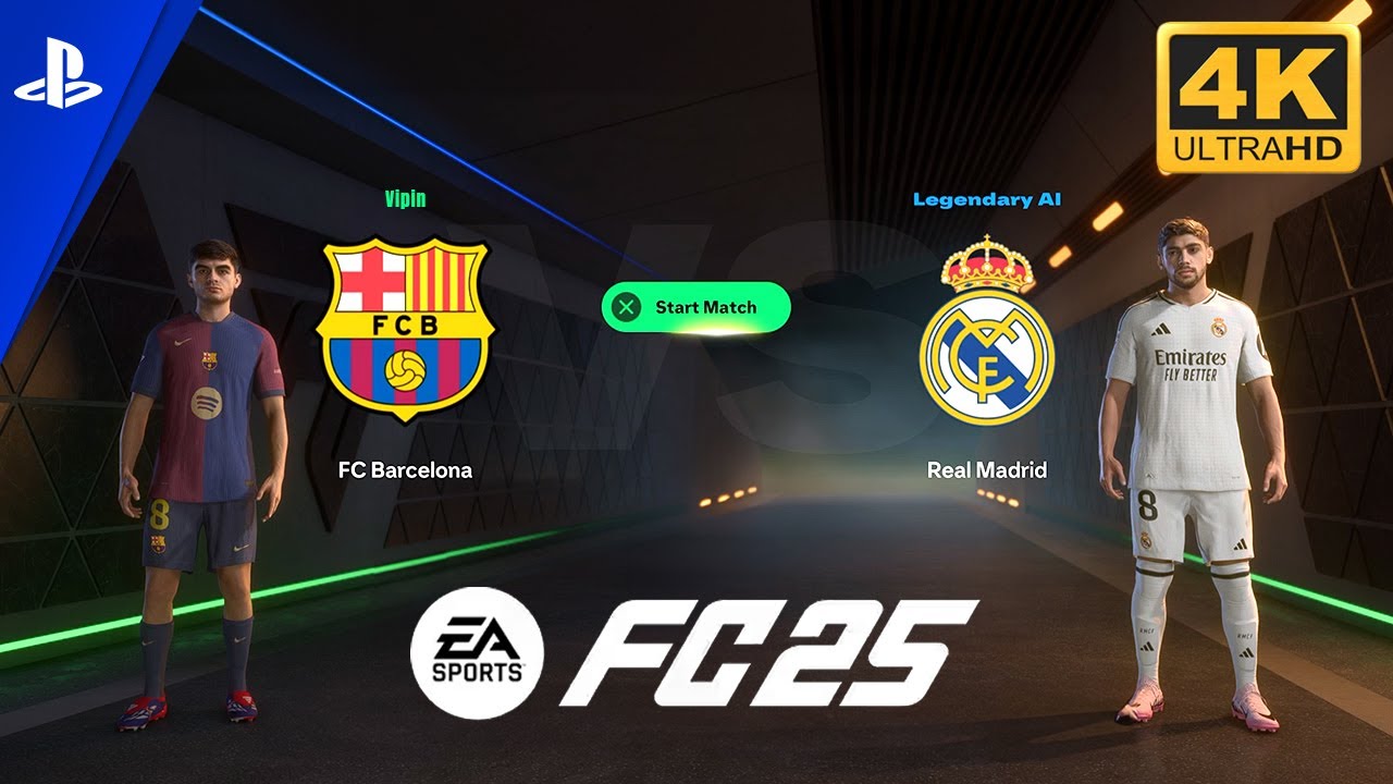 EA FC 25 Barcelona VS Real Madrid 4K Gameplay