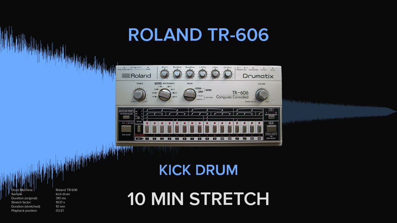 Roland TR-606 Kick Drum (10 MINUTES)