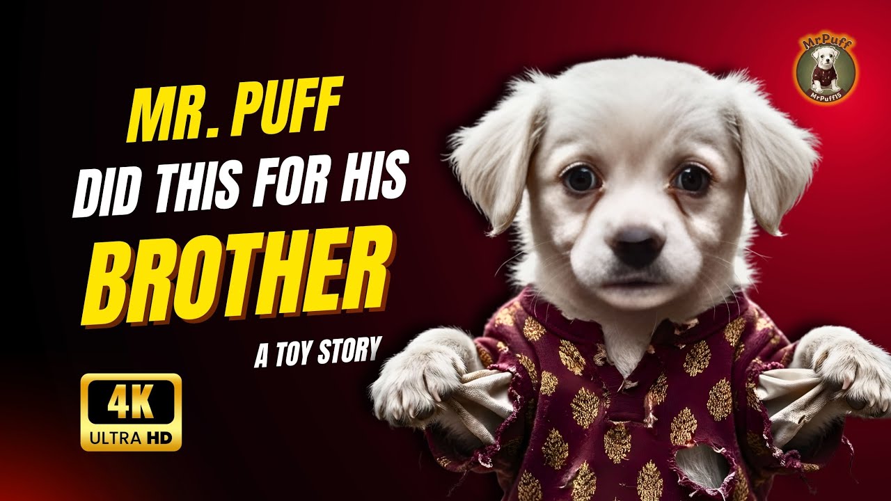 Poor Puppy Mr. Puff Worked All Day for His Brother 🐾❤️
