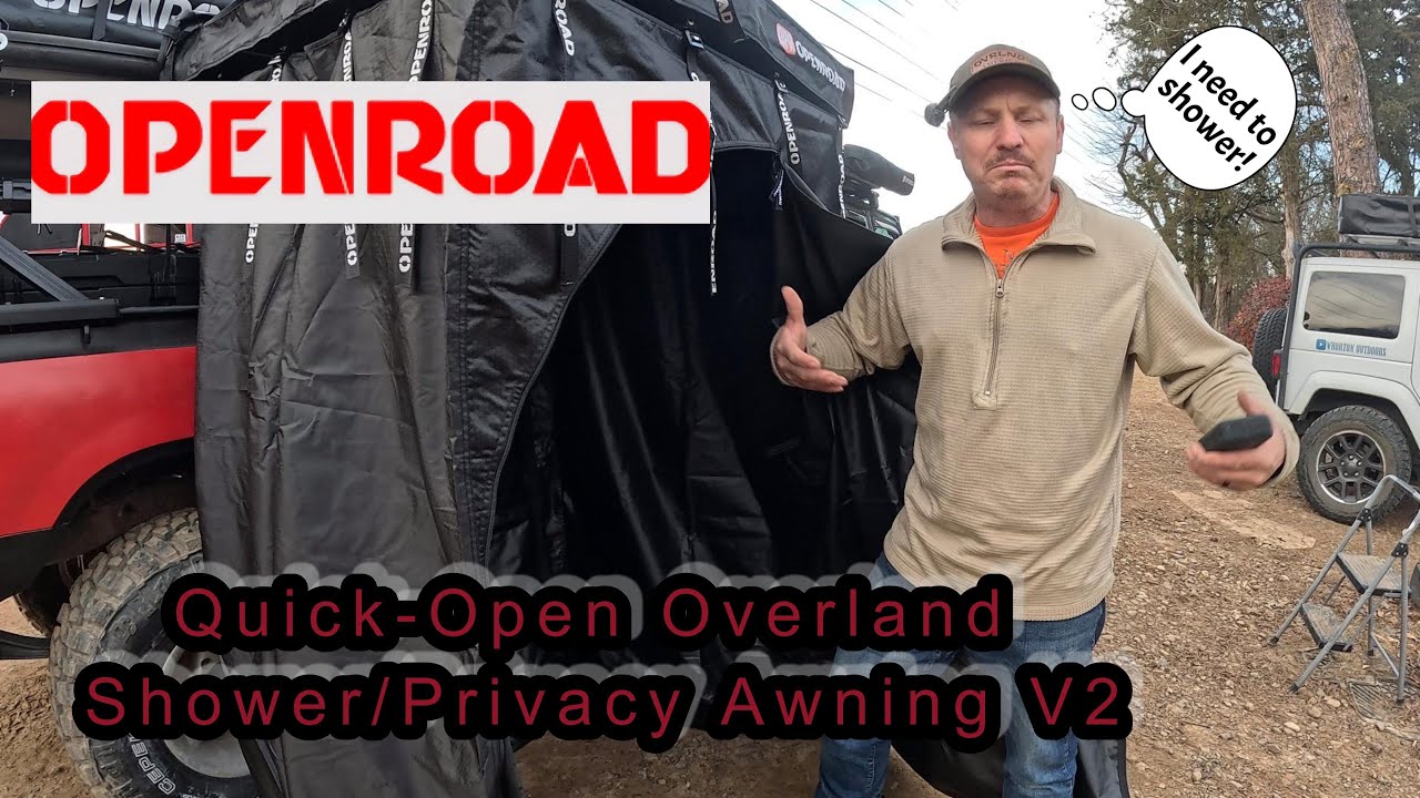 Unbox and Install the Openroad Quick-Open Overland Shower/Privacy Awning V2
