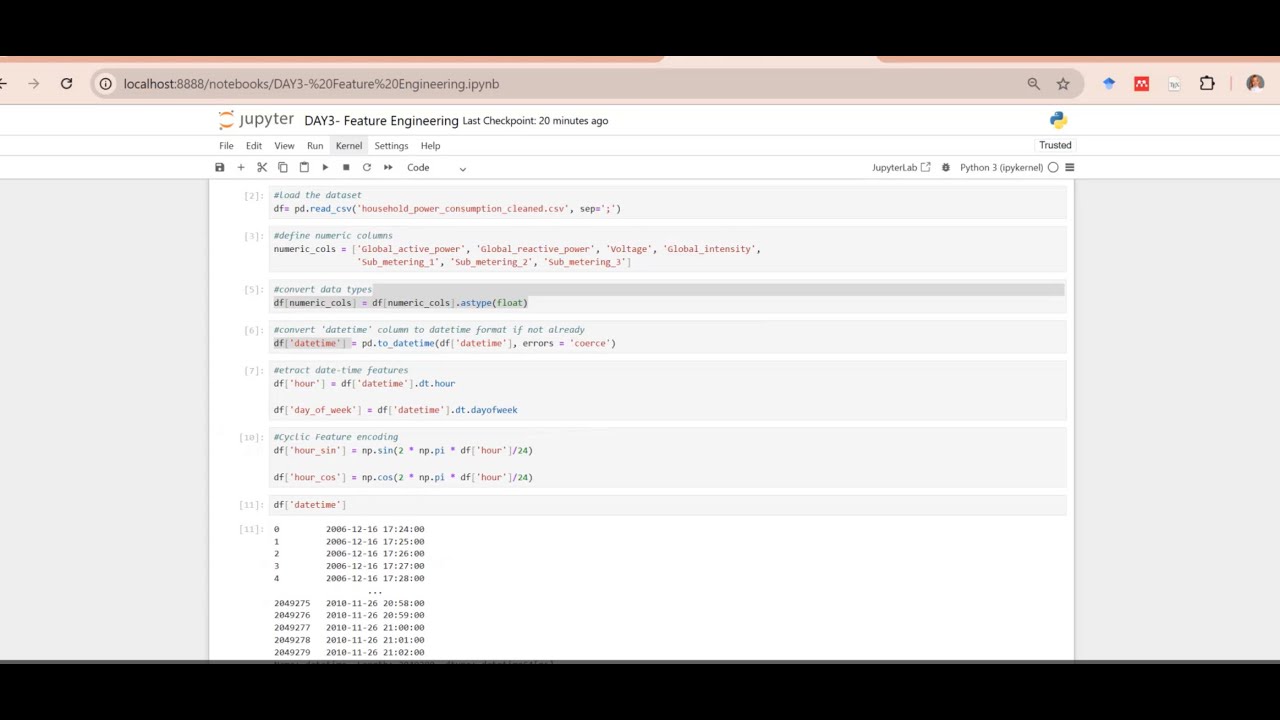 Day 3b Coding Section— Feature Engineering for Household Power Data ⚡ | ML Summer School 2025